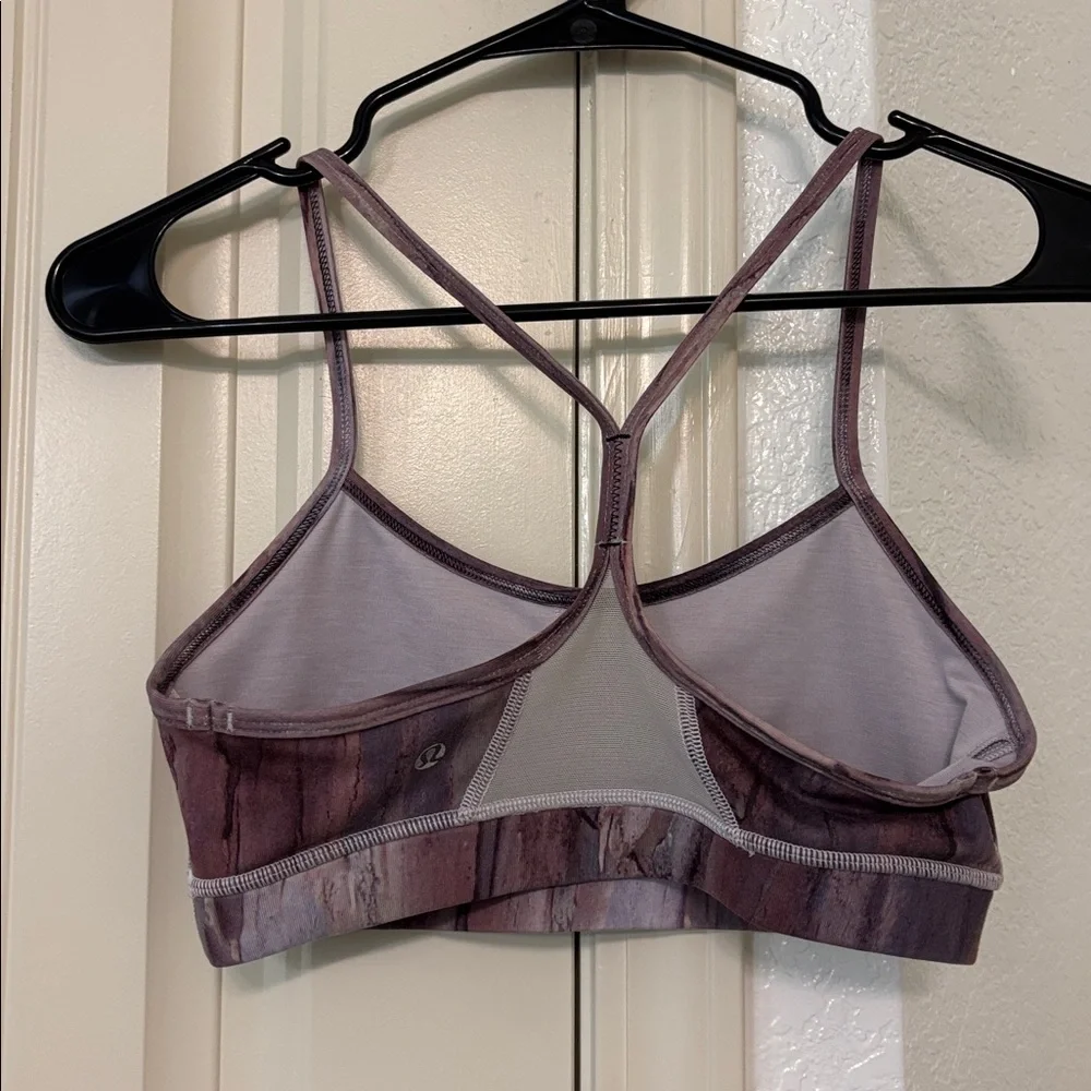 Lululemon Sports Bra Size 6 Strappy‎ Back Purple Tie Dye